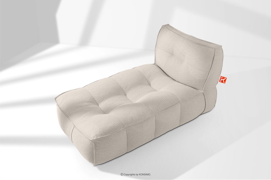 LOVIA Weiche Gartenliege aus Outdoor-Gewebestoff dunkelbeige/weiß dunkelbeige/weiß - Foto 16