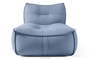 LOVIA, https://konsimo.de/kollektion/lovia/ Bequeme Gartenliege aus gewebtem Outdoor-Stoff, marineblau/weiß marineblau/weiß - Foto