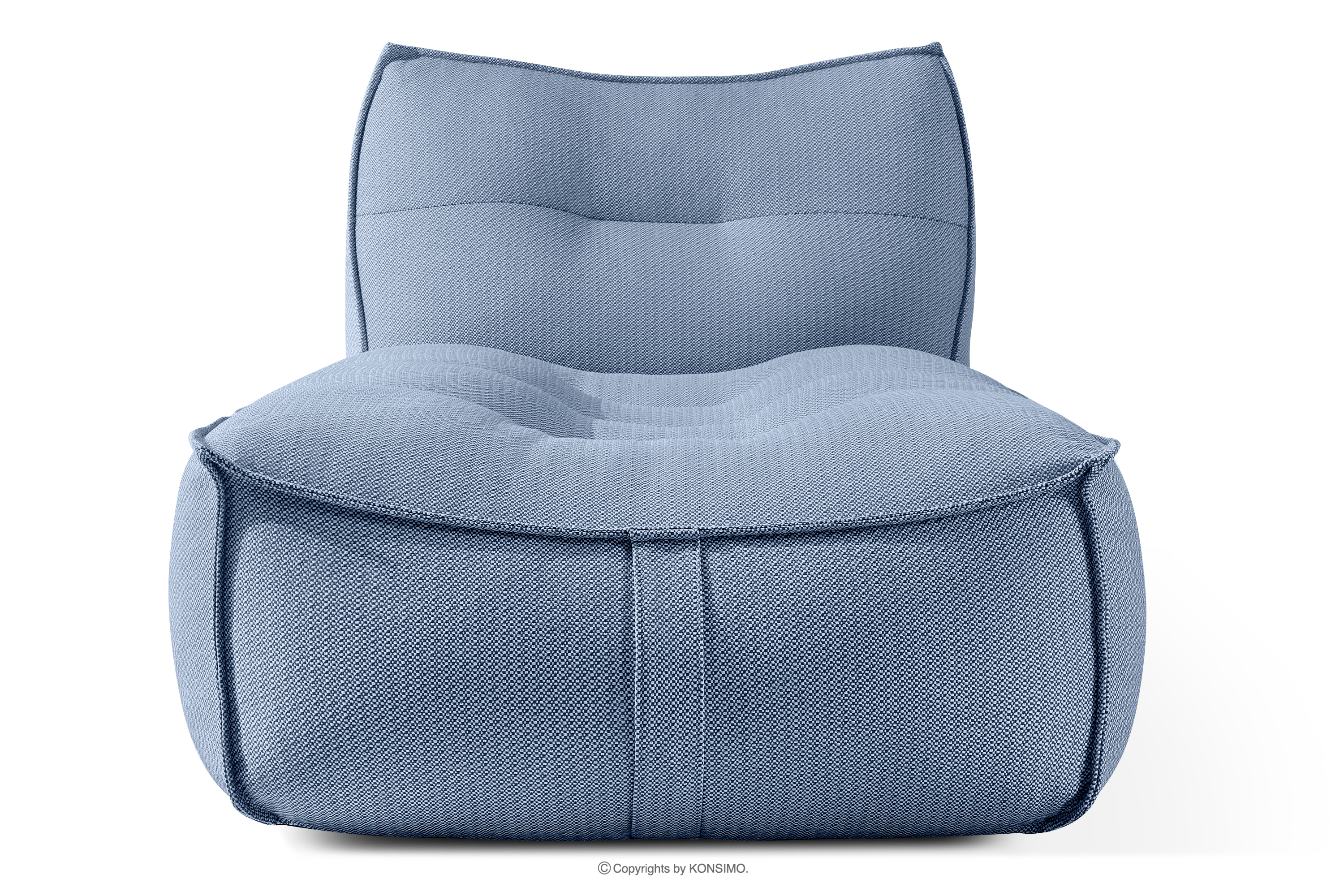 Bequeme Gartenliege aus gewebtem Outdoor-Stoff, marineblau/weiß