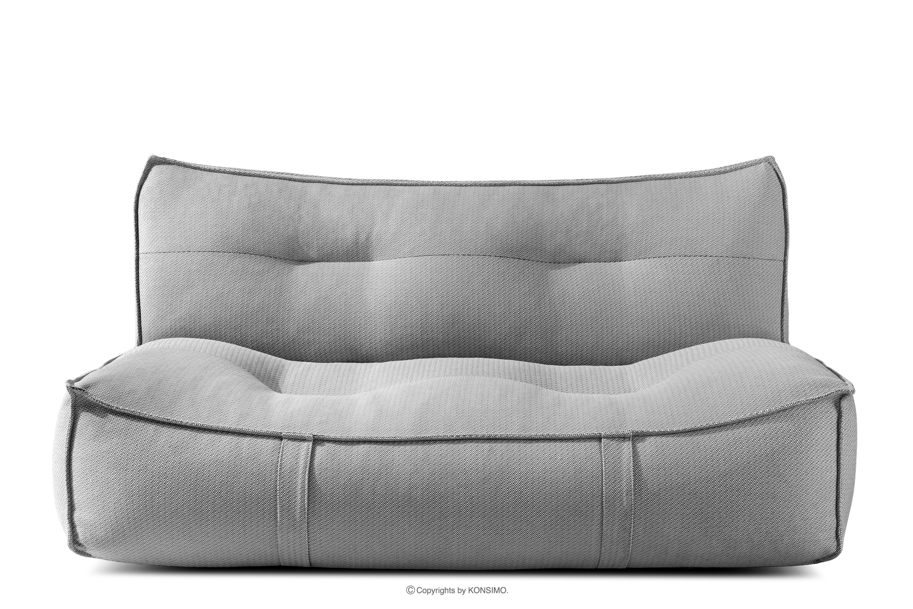 Bequemes Gartensofa aus gewebtem Outdoor-Stoff schwarz/weiß LOVIA