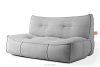 LOVIA Bequemes Gartensofa aus gewebtem Outdoor-Stoff schwarz/weiß schwarz/weiß - Foto 4