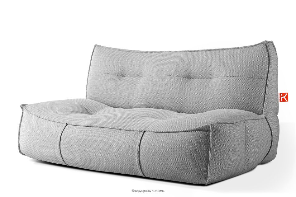 LOVIA Bequemes Gartensofa aus gewebtem Outdoor-Stoff schwarz/weiß schwarz/weiß - Foto 3