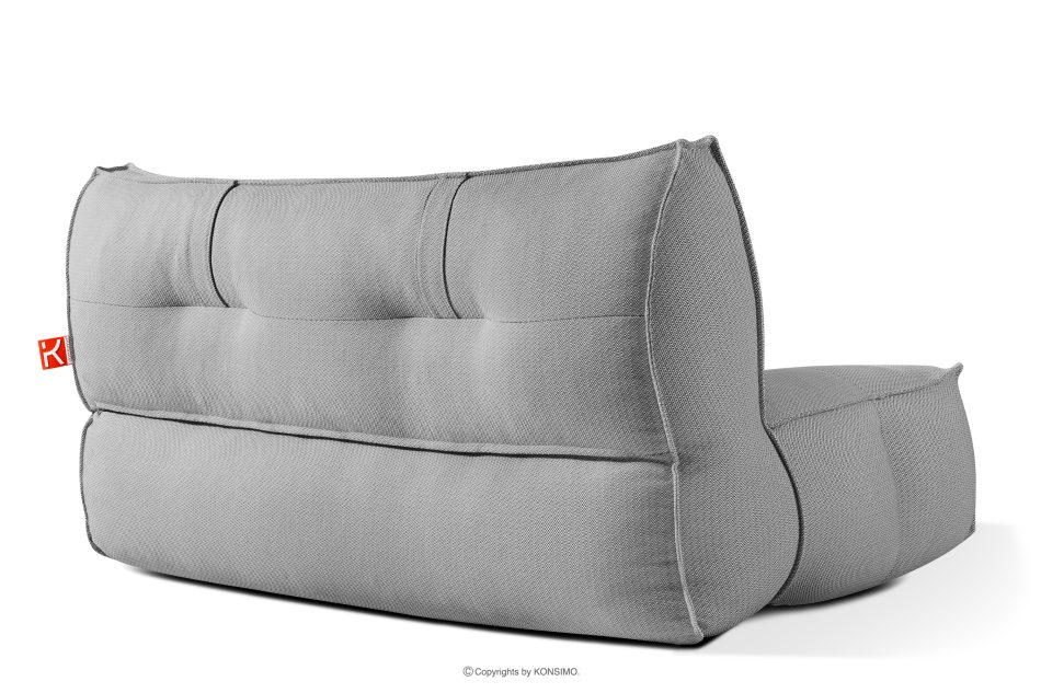 LOVIA Bequemes Gartensofa aus gewebtem Outdoor-Stoff schwarz/weiß schwarz/weiß - Foto 4