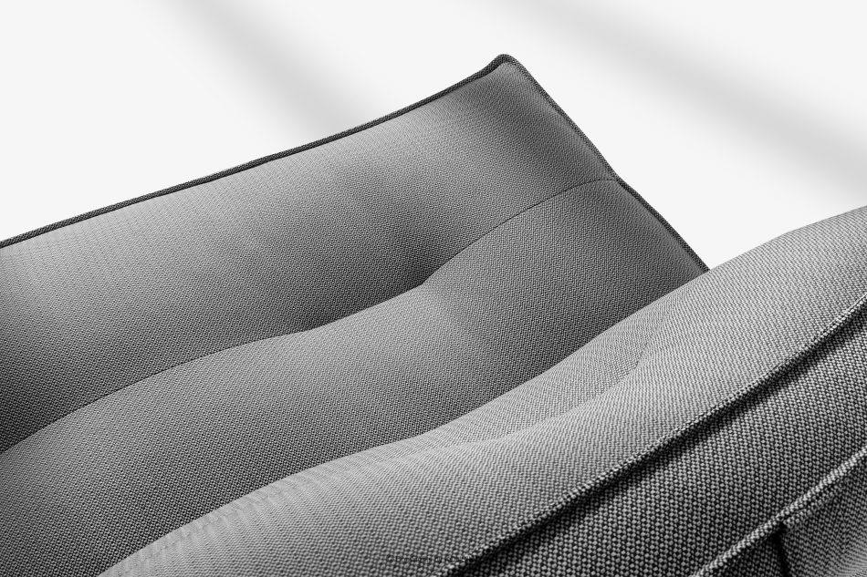 LOVIA Bequemes Gartensofa aus gewebtem Outdoor-Stoff schwarz/weiß schwarz/weiß - Foto 6