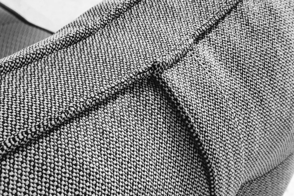 LOVIA Bequemes Gartensofa aus gewebtem Outdoor-Stoff schwarz/weiß schwarz/weiß - Foto 7