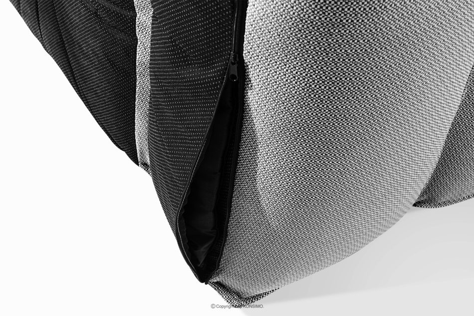 LOVIA Bequemes Gartensofa aus gewebtem Outdoor-Stoff schwarz/weiß schwarz/weiß - Foto 9