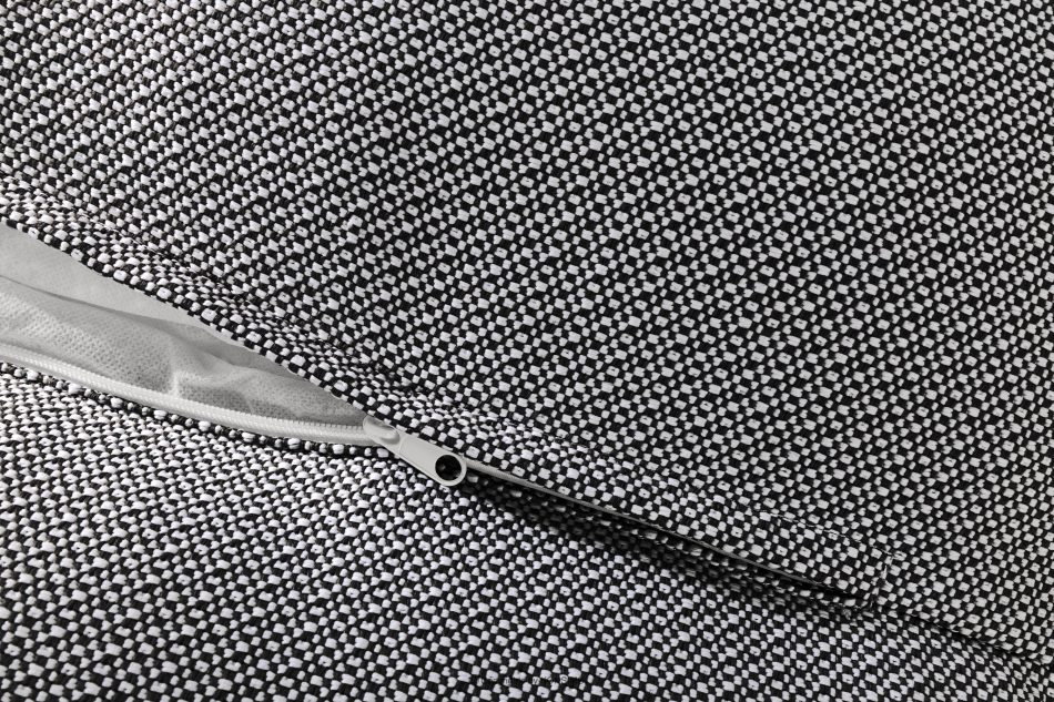 LOVIA Bequemes Gartensofa aus gewebtem Outdoor-Stoff schwarz/weiß schwarz/weiß - Foto 11