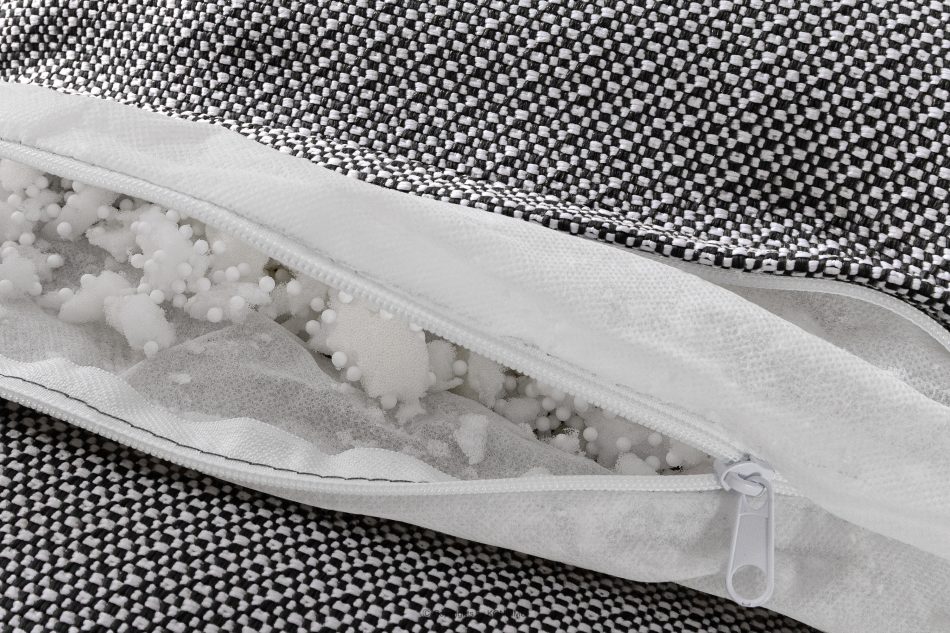 LOVIA Bequemes Gartensofa aus gewebtem Outdoor-Stoff schwarz/weiß schwarz/weiß - Foto 12