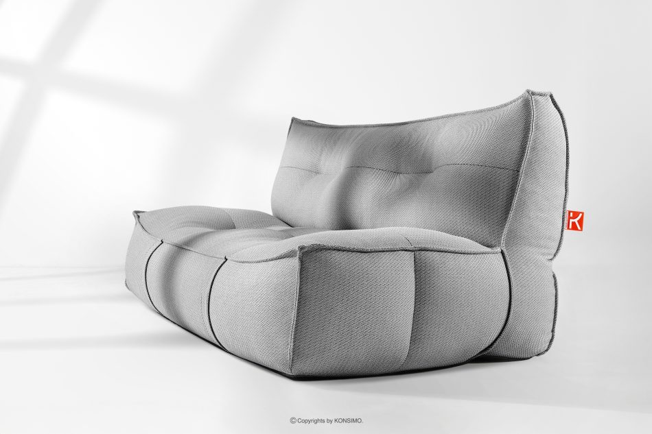 LOVIA Bequemes Gartensofa aus gewebtem Outdoor-Stoff schwarz/weiß schwarz/weiß - Foto 15