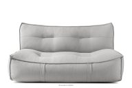 Weiche Gartensofa aus Outdoor-Gewebestoff dunkelgrau/weiß