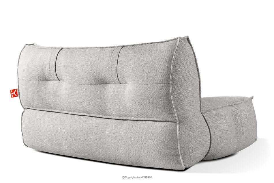 LOVIA Weiche Gartensofa aus Outdoor-Gewebestoff dunkelgrau/weiß dunkelgrau/weiß - Foto 4
