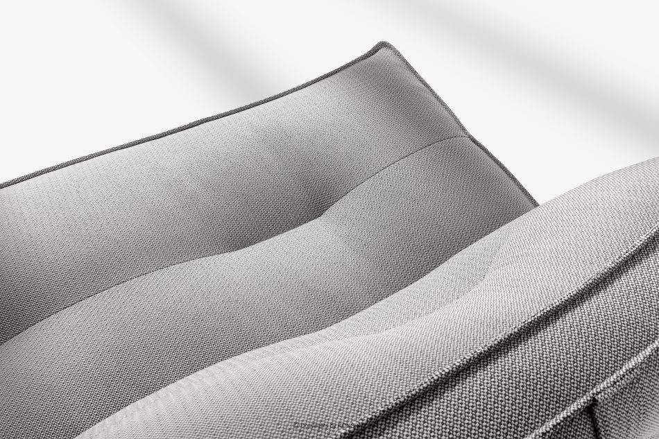 LOVIA Weiche Gartensofa aus Outdoor-Gewebestoff dunkelgrau/weiß dunkelgrau/weiß - Foto 6