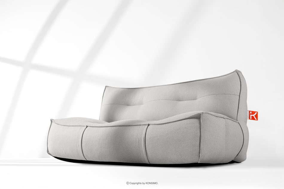LOVIA Weiche Gartensofa aus Outdoor-Gewebestoff dunkelgrau/weiß dunkelgrau/weiß - Foto 17