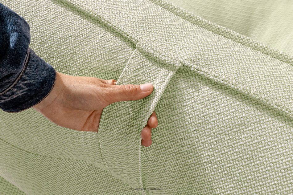 LOVIA Weiches Gartensofa aus gewebtem Outdoor-Stoff hellgrün/weiß hellgrün/weiß - Foto 13