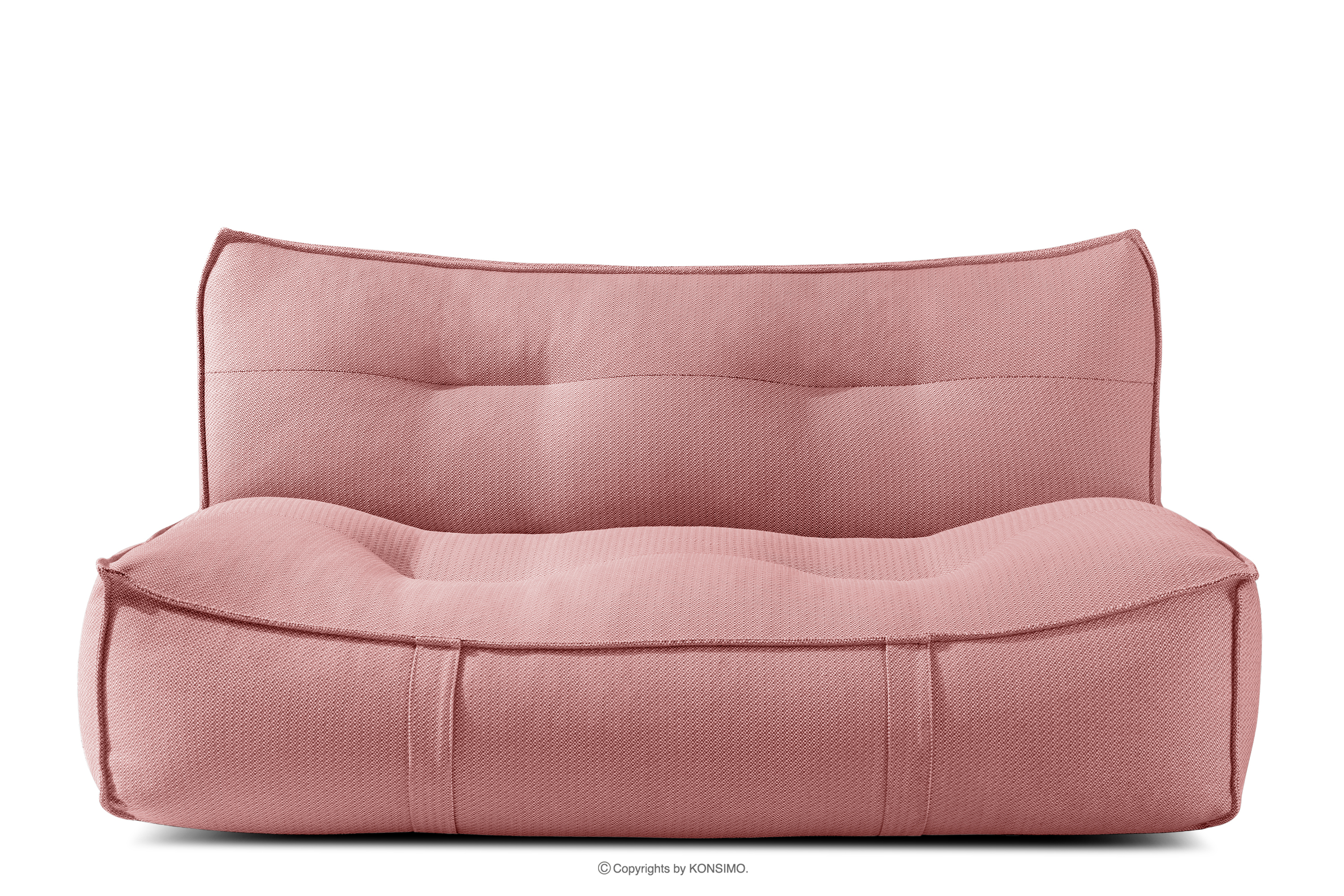 Bequemes Gartensofa aus gewebtem Outdoor-Stoff rot/weiß LOVIA