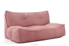 LOVIA Bequemes Gartensofa aus gewebtem Outdoor-Stoff rot/weiß rot/weiß - Foto 3