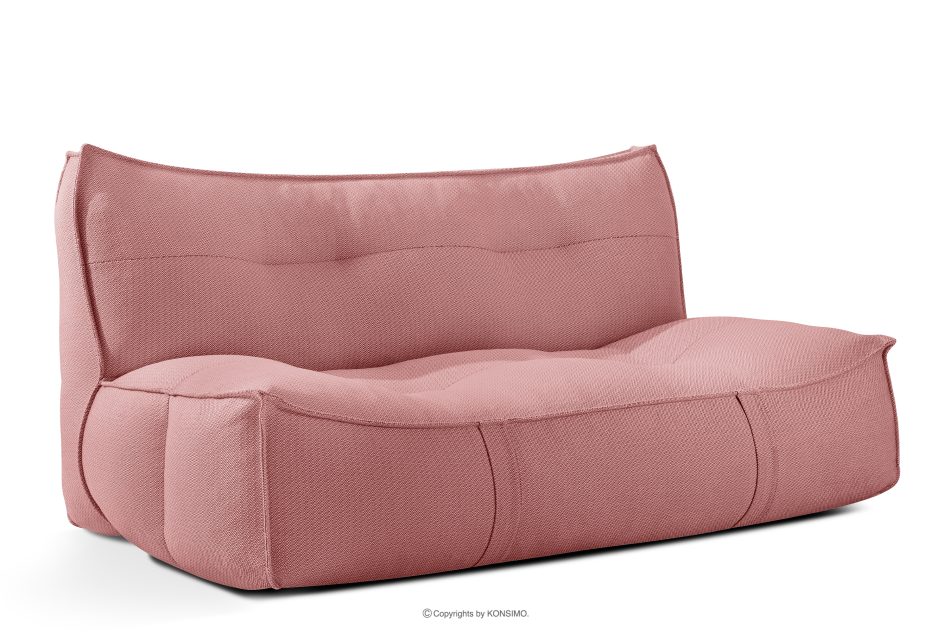LOVIA Bequemes Gartensofa aus gewebtem Outdoor-Stoff rot/weiß rot/weiß - Foto 2