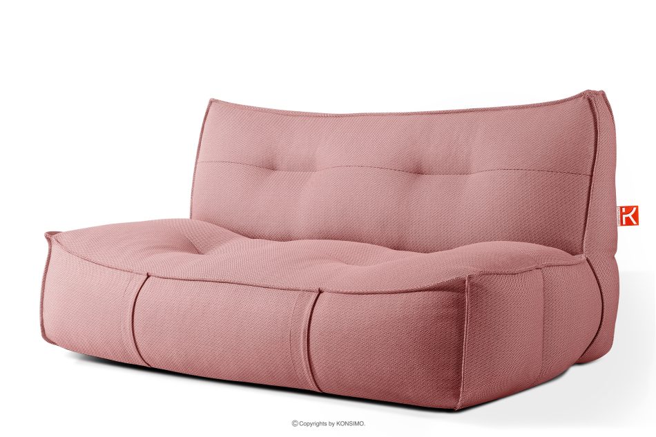 LOVIA Bequemes Gartensofa aus gewebtem Outdoor-Stoff rot/weiß rot/weiß - Foto 3