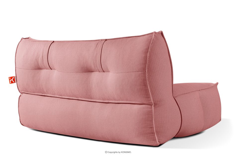 LOVIA Bequemes Gartensofa aus gewebtem Outdoor-Stoff rot/weiß rot/weiß - Foto 4