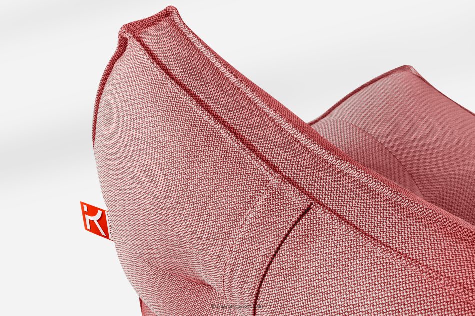 LOVIA Bequemes Gartensofa aus gewebtem Outdoor-Stoff rot/weiß rot/weiß - Foto 5