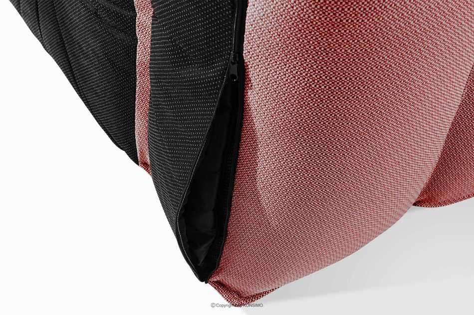 LOVIA Bequemes Gartensofa aus gewebtem Outdoor-Stoff rot/weiß rot/weiß - Foto 9