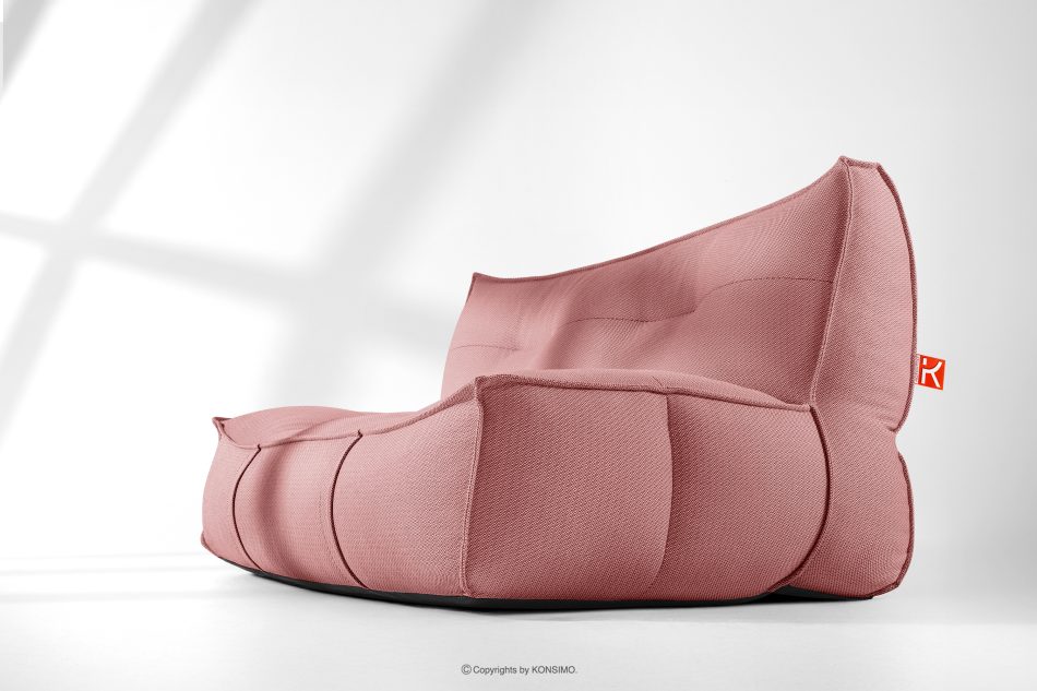 LOVIA Bequemes Gartensofa aus gewebtem Outdoor-Stoff rot/weiß rot/weiß - Foto 1