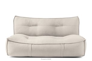 LOVIA, https://konsimo.de/kollektion/lovia/ Weiche Gartensofa aus Outdoor-Gewebestoff dunkelbeige/weiß dunkelbeige/weiß - Foto