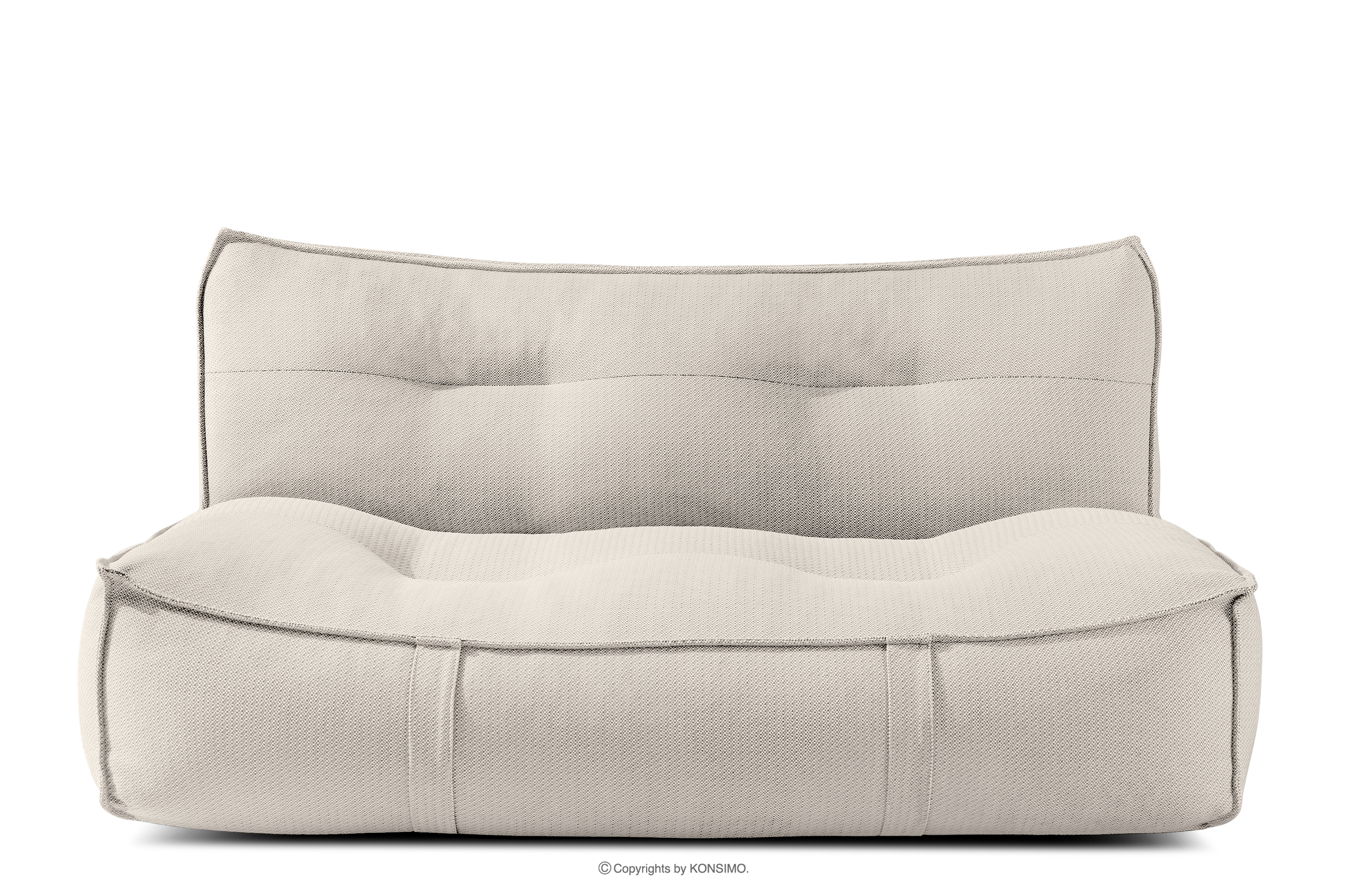 Weiche Gartensofa aus Outdoor-Gewebestoff dunkelbeige/weiß