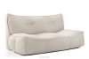 LOVIA Weiche Gartensofa aus Outdoor-Gewebestoff dunkelbeige/weiß dunkelbeige/weiß - Foto 3