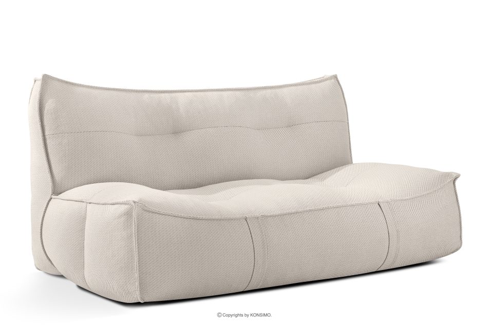 LOVIA Weiche Gartensofa aus Outdoor-Gewebestoff dunkelbeige/weiß dunkelbeige/weiß - Foto 2