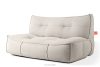 LOVIA Weiche Gartensofa aus Outdoor-Gewebestoff dunkelbeige/weiß dunkelbeige/weiß - Foto 4