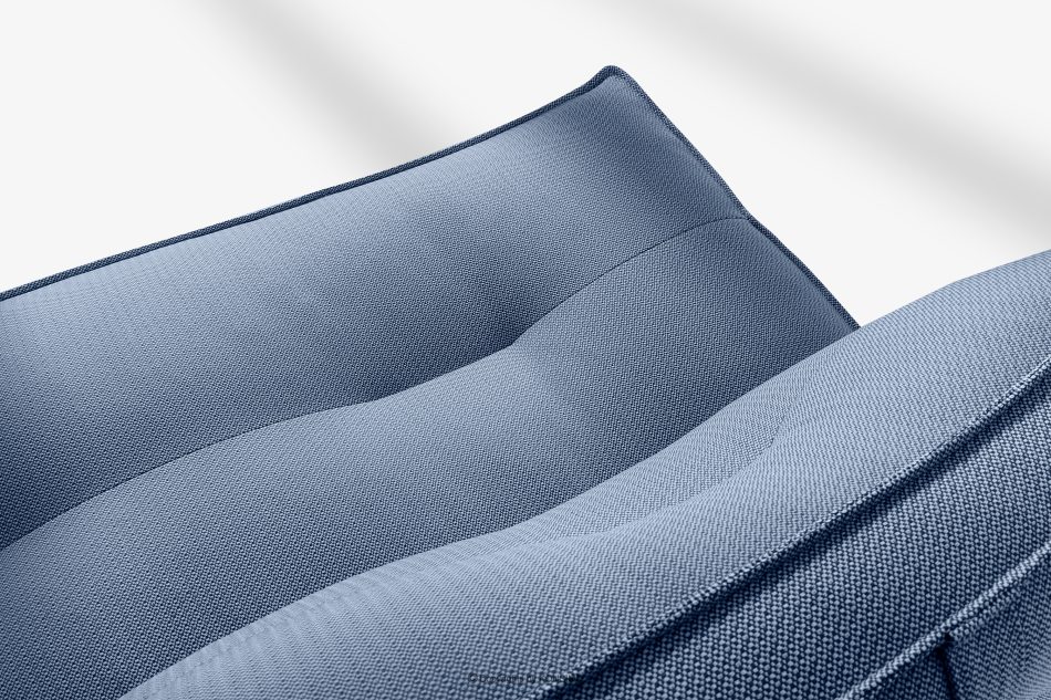 LOVIA Bequemes Gartensofa aus gewebtem Outdoor-Stoff dunkelblau/weiß marineblau/weiß - Foto 6