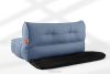 LOVIA Bequemes Gartensofa aus gewebtem Outdoor-Stoff dunkelblau/weiß marineblau/weiß - Foto 11