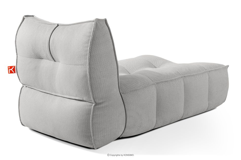 LOVIA Weiche Gartenliege aus gewebtem Outdoor-Stoff, 2-tlg., dunkelgrau/weiß dunkelgrau/weiß - Foto 5