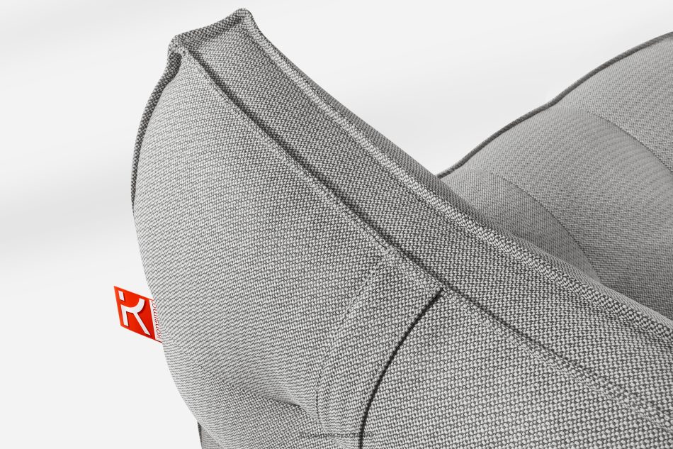 LOVIA Weiche Gartenliege aus gewebtem Outdoor-Stoff, 2-tlg., dunkelgrau/weiß dunkelgrau/weiß - Foto 6