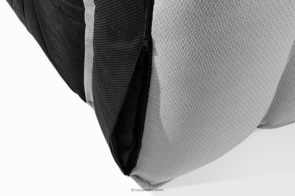 LOVIA Weiche Gartenliege aus gewebtem Outdoor-Stoff, 2-tlg., dunkelgrau/weiß dunkelgrau/weiß - Foto 10