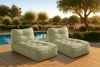 LOVIA Weiche Gartenliege aus gewebtem Outdoor-Stoff, 2-tlg., hellgrün/weiß hellgrün/weiß - Foto 21