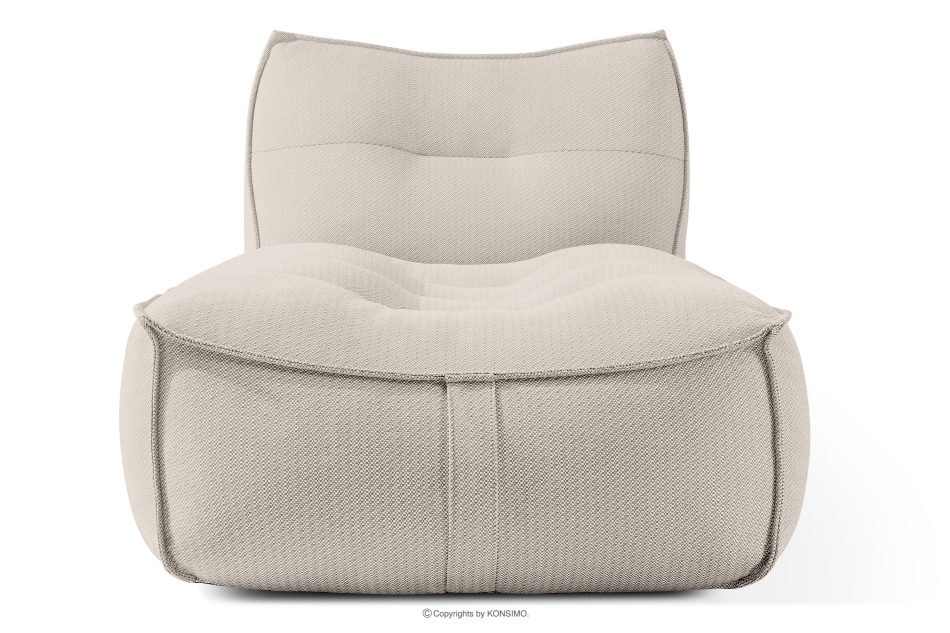 LOVIA Weiche Gartenliege aus gewebtem Outdoor-Stoff, 2-tlg., dunkelbeige/weiß dunkelbeige/weiß - Foto 2