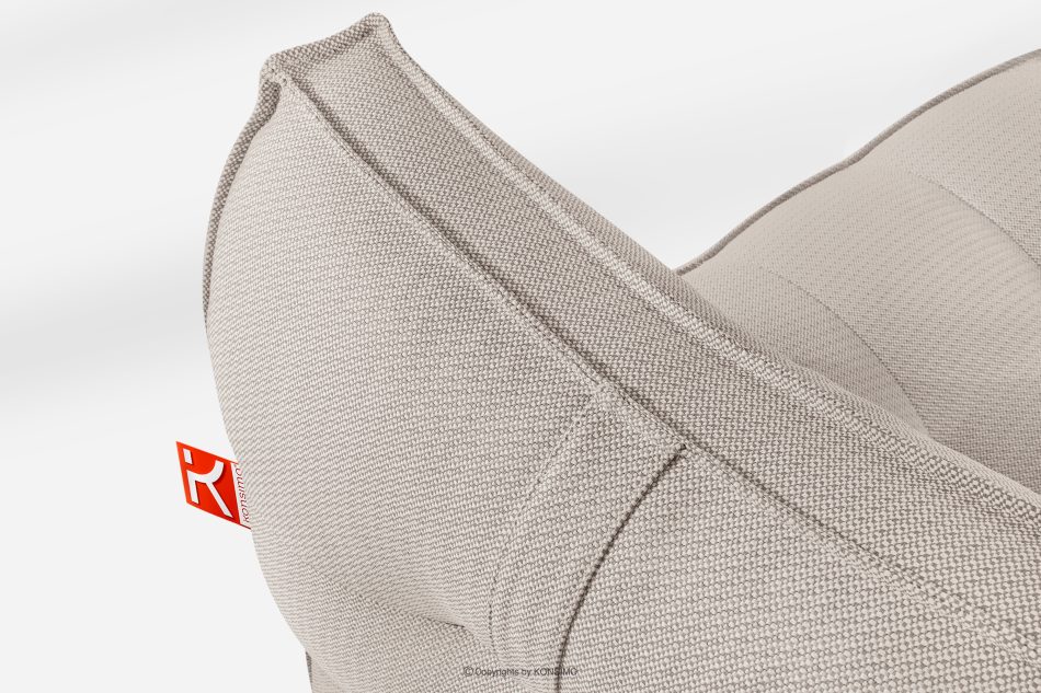 LOVIA Weiche Gartenliege aus gewebtem Outdoor-Stoff, 2-tlg., dunkelbeige/weiß dunkelbeige/weiß - Foto 6