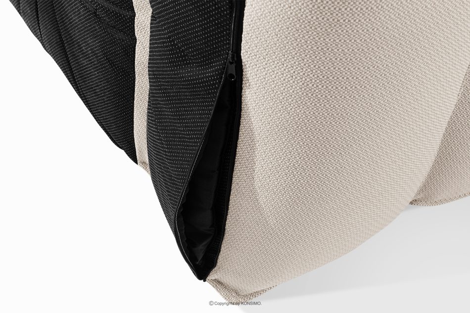 LOVIA Weiche Gartenliege aus gewebtem Outdoor-Stoff, 2-tlg., dunkelbeige/weiß dunkelbeige/weiß - Foto 10