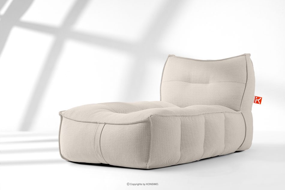 LOVIA Weiche Gartenliege aus gewebtem Outdoor-Stoff, 2-tlg., dunkelbeige/weiß dunkelbeige/weiß - Foto 16