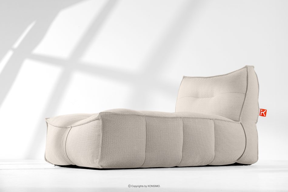 LOVIA Weiche Gartenliege aus gewebtem Outdoor-Stoff, 2-tlg., dunkelbeige/weiß dunkelbeige/weiß - Foto 18