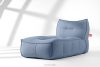 LOVIA Bequeme Gartenliege aus Outdoor-Gewebestoff 2-tlg. marineblau/weiß marineblau/weiß - Foto 17