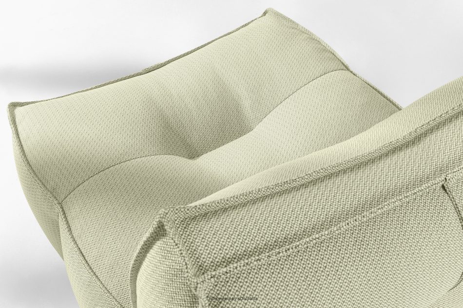 LOVIA Weicher Gartensessel und Sitzhocker aus Outdoor-Gewebestoff hellgrün/weiß hellgrün/weiß - Foto 7