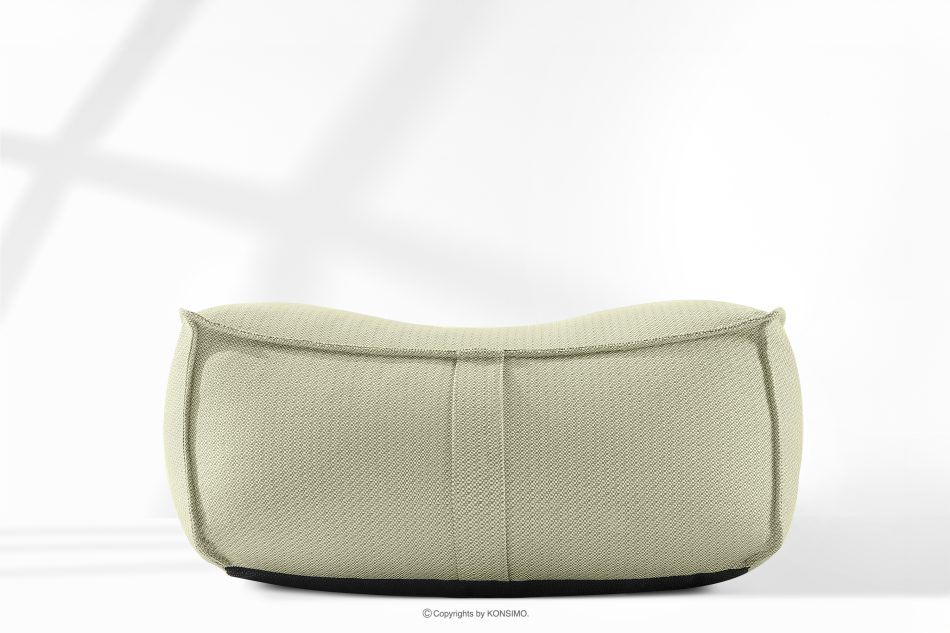 LOVIA Weicher Gartensessel und Sitzhocker aus Outdoor-Gewebestoff hellgrün/weiß hellgrün/weiß - Foto 28