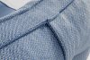 LOVIA Bequemer Gartensessel und Sitzhocker aus Gewebestoff für den Außenbereich marineblau/weiß marineblau/weiß - Foto 9