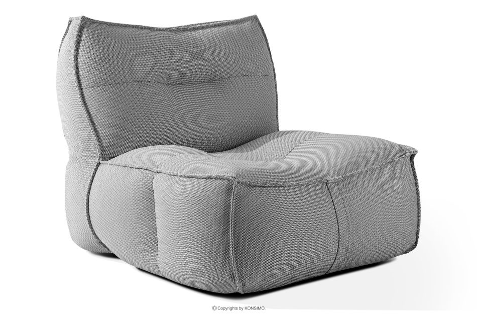 LOVIA Gartenmöbel-Set Sofa, Sessel, Sitzhocker aus Outdoor-Gewebestoff schwarz/weiß schwarz/weiß - Foto 3