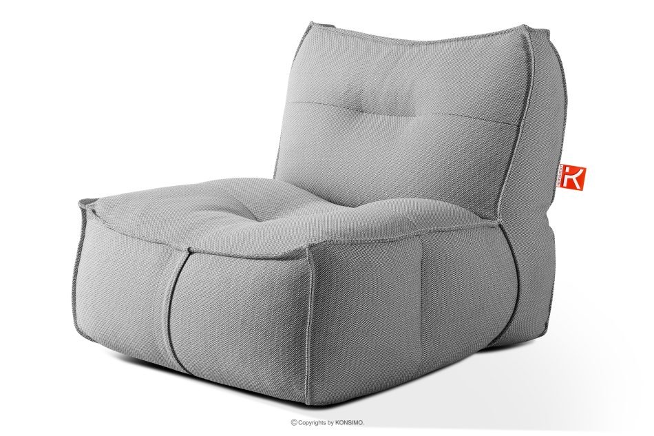 LOVIA Gartenmöbel-Set Sofa, Sessel, Sitzhocker aus Outdoor-Gewebestoff schwarz/weiß schwarz/weiß - Foto 4