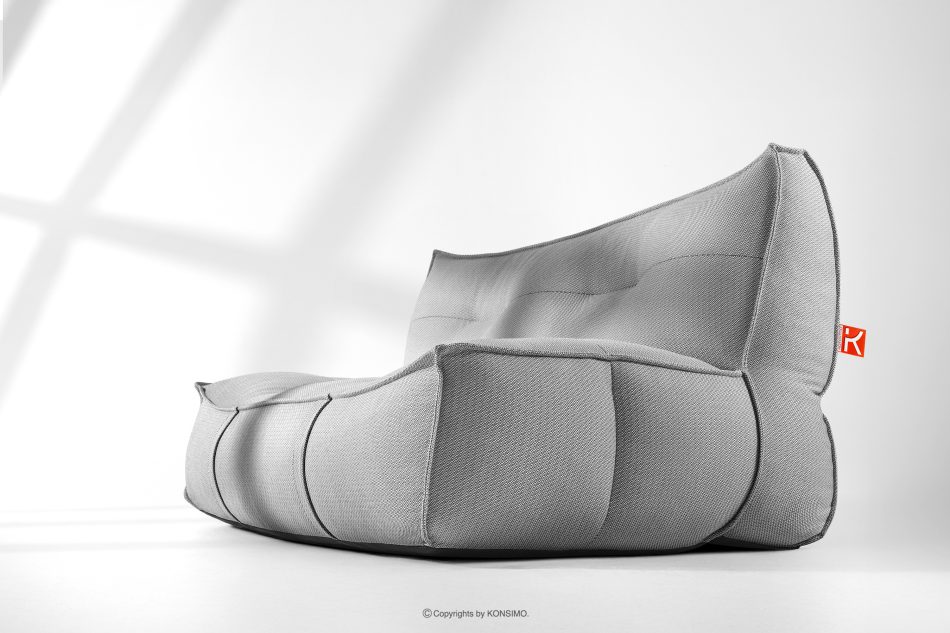 LOVIA Gartenmöbel-Set Sofa, Sessel, Sitzhocker aus Outdoor-Gewebestoff schwarz/weiß schwarz/weiß - Foto 33