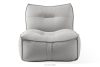 LOVIA Gartenmöbel-Set Sessel, Sofa und Sitzhocker aus Outdoor-Gewebestoff dunkelgrau/weiß dunkelgrau/weiß - Foto 3